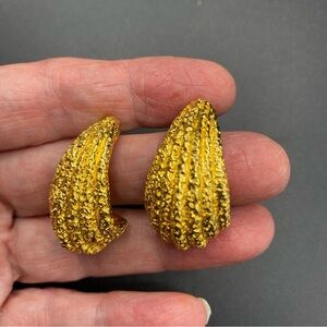PREMIER DESIGNS Gold Tone Textured Tear Drop Post Pierced Earrings